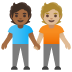 🧑🏾‍🤝‍🧑🏼 people holding hands: medium-dark skin tone, medium-light skin tone display on Google